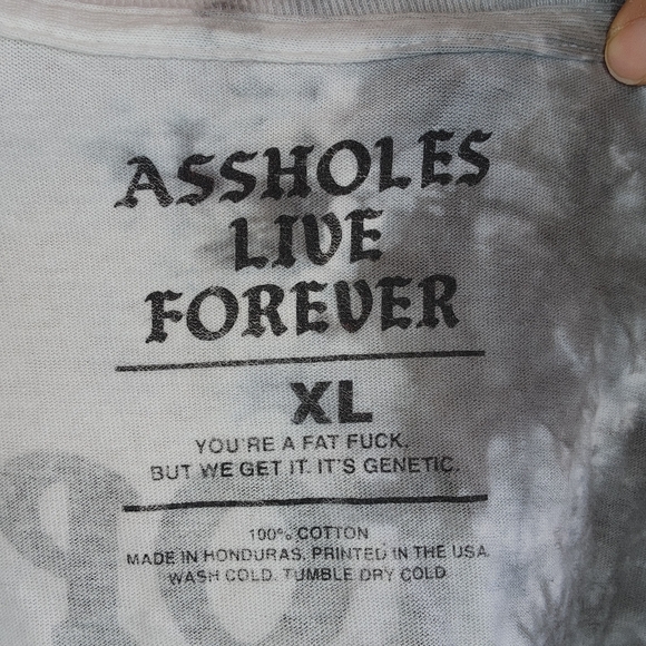 Assholes Live Forever "Stop Having Sex With Broke Men" T-Shirt Size XL - Picture 5 of 5